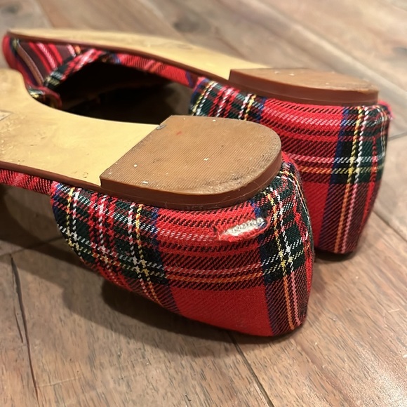 J. Crew Factory Tartan D’Orsay Flats with Mini Bow Plaid Holiday Bow Size 9.5 - Picture 9 of 14